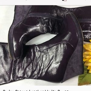 PURPLE BODEN WEDGE BOOTS